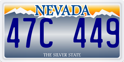 NV license plate 47C449