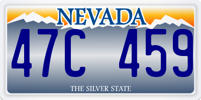 NV license plate 47C459