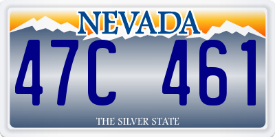 NV license plate 47C461