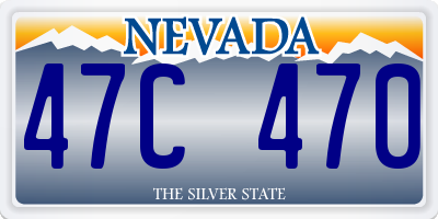 NV license plate 47C470