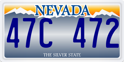NV license plate 47C472