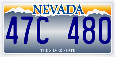 NV license plate 47C480