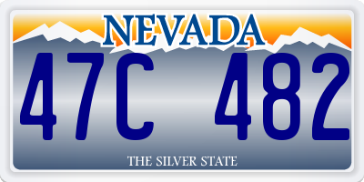 NV license plate 47C482
