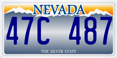 NV license plate 47C487