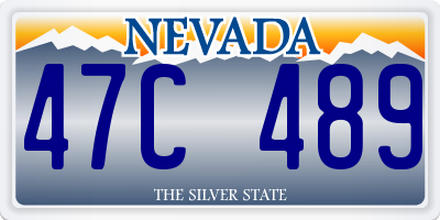 NV license plate 47C489