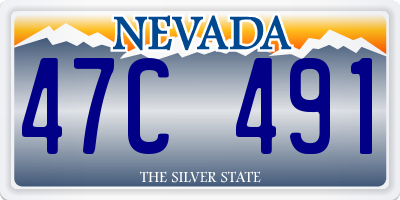 NV license plate 47C491