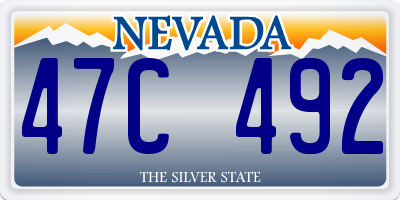 NV license plate 47C492