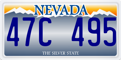 NV license plate 47C495