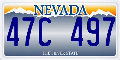 NV license plate 47C497