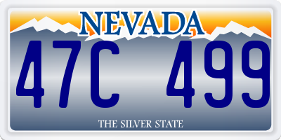 NV license plate 47C499