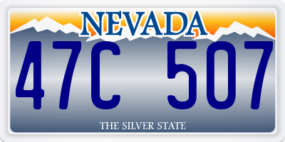 NV license plate 47C507