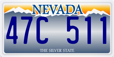 NV license plate 47C511