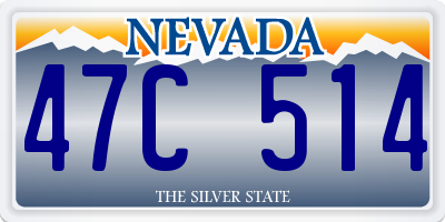 NV license plate 47C514