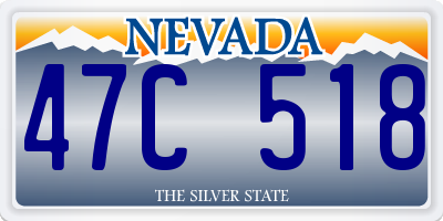 NV license plate 47C518