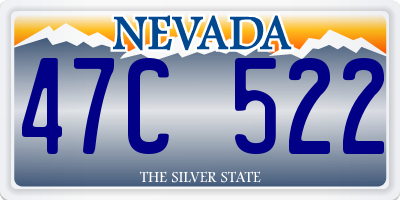 NV license plate 47C522