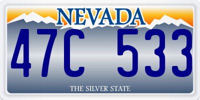 NV license plate 47C533