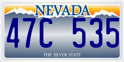 NV license plate 47C535