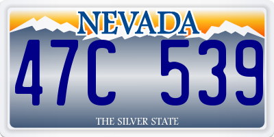 NV license plate 47C539