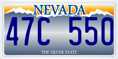 NV license plate 47C550