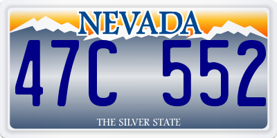 NV license plate 47C552