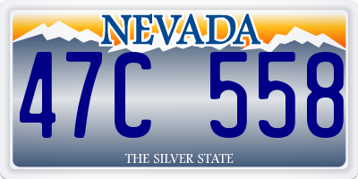 NV license plate 47C558