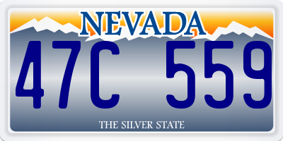 NV license plate 47C559
