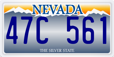 NV license plate 47C561