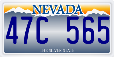 NV license plate 47C565