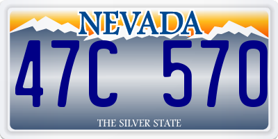 NV license plate 47C570
