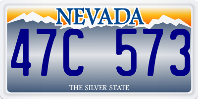 NV license plate 47C573