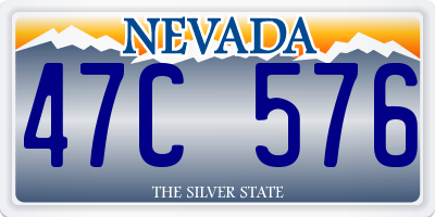 NV license plate 47C576