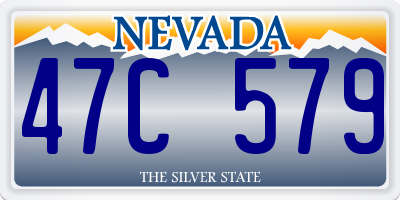 NV license plate 47C579