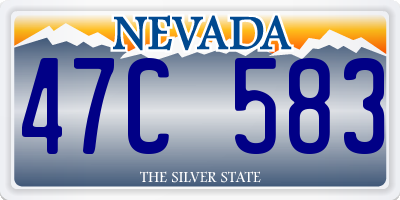 NV license plate 47C583