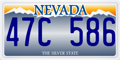 NV license plate 47C586