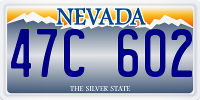NV license plate 47C602