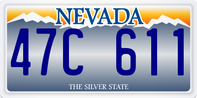 NV license plate 47C611