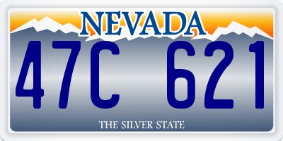 NV license plate 47C621