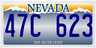 NV license plate 47C623