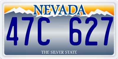 NV license plate 47C627