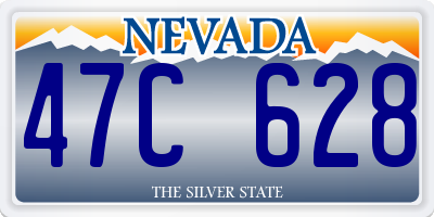 NV license plate 47C628