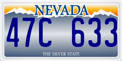 NV license plate 47C633