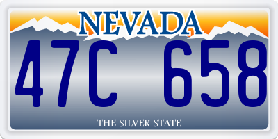 NV license plate 47C658