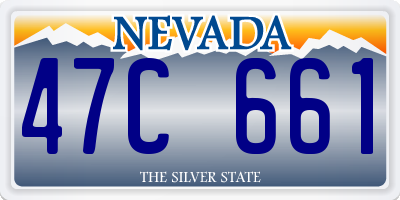 NV license plate 47C661