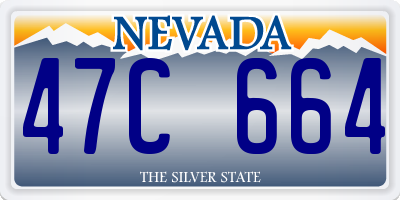 NV license plate 47C664