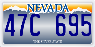 NV license plate 47C695