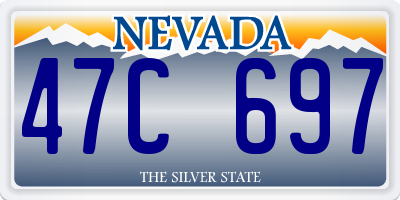 NV license plate 47C697