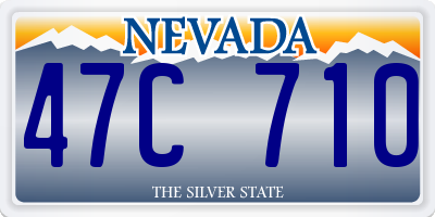 NV license plate 47C710