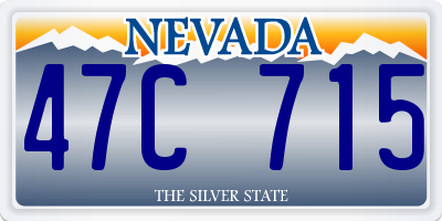 NV license plate 47C715
