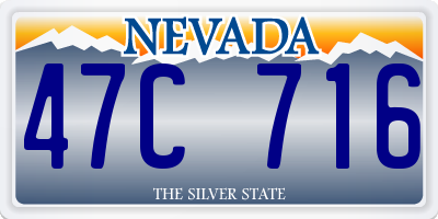 NV license plate 47C716