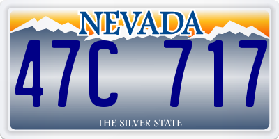 NV license plate 47C717